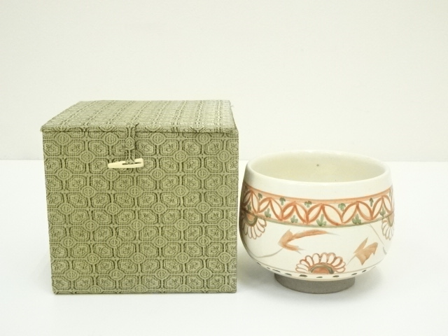 JAPANESE TEA CEREMONY / TEA BOWL CHAWAN / AKA-E